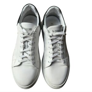 La Canadienne White/Black leather Sneakers size 39 EU lace-up